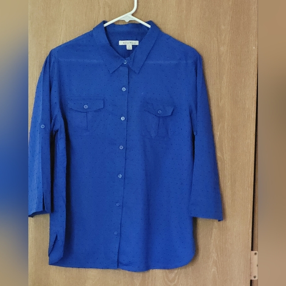 STUDIO WORKS 100% Cotton button down shirt XL,pre-loved - Picture 1 of 17